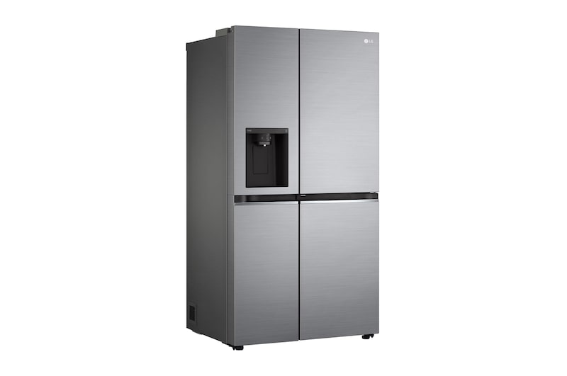 LG Side-by-Side avec Door-in-Door® | Distributeurs de glace, glace pilée et eau | Capacité de 635 litres | Classe d'efficacité énergétique E | Réservoir d'eau interne 4L | Platine Argent | GSJV71PZLE, GSJV71PZLE