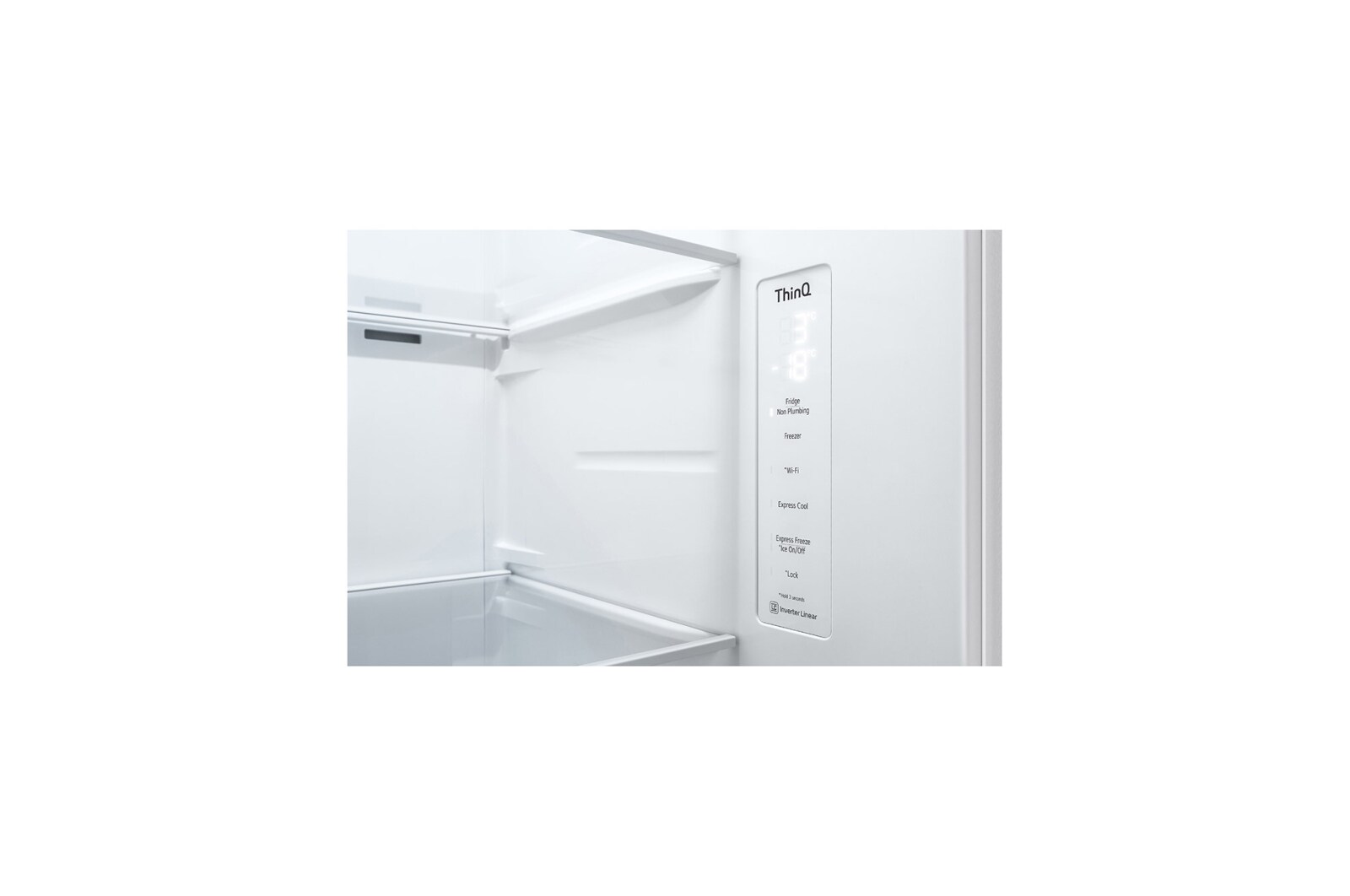 LG Side-by-Side avec Door-in-Door® | Distributeur de glace, glace pilée et eau | Capacité 635 litres | Classe d'efficacité énergétique E | Réservoir d'eau interne 4L | Super White | GSJV71SWTE, GSJV71SWTE