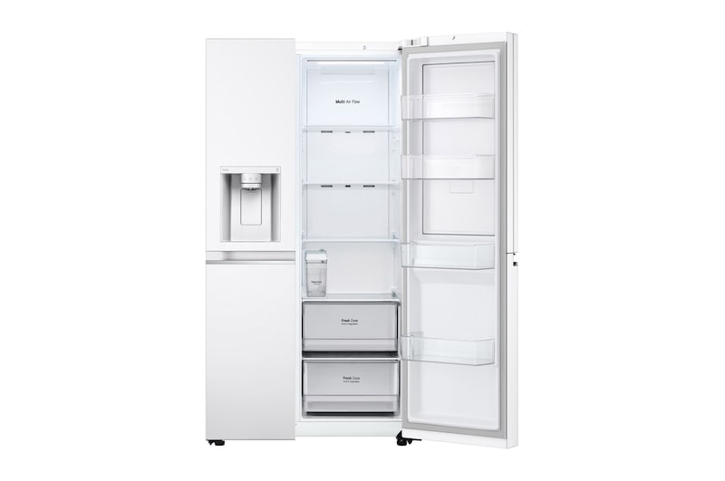 LG Side-by-Side avec Door-in-Door® | Distributeur de glace, glace pilée et eau | Capacité 635 litres | Classe d'efficacité énergétique E | Réservoir d'eau interne 4L | Super White | GSJV71SWTE, GSJV71SWTE