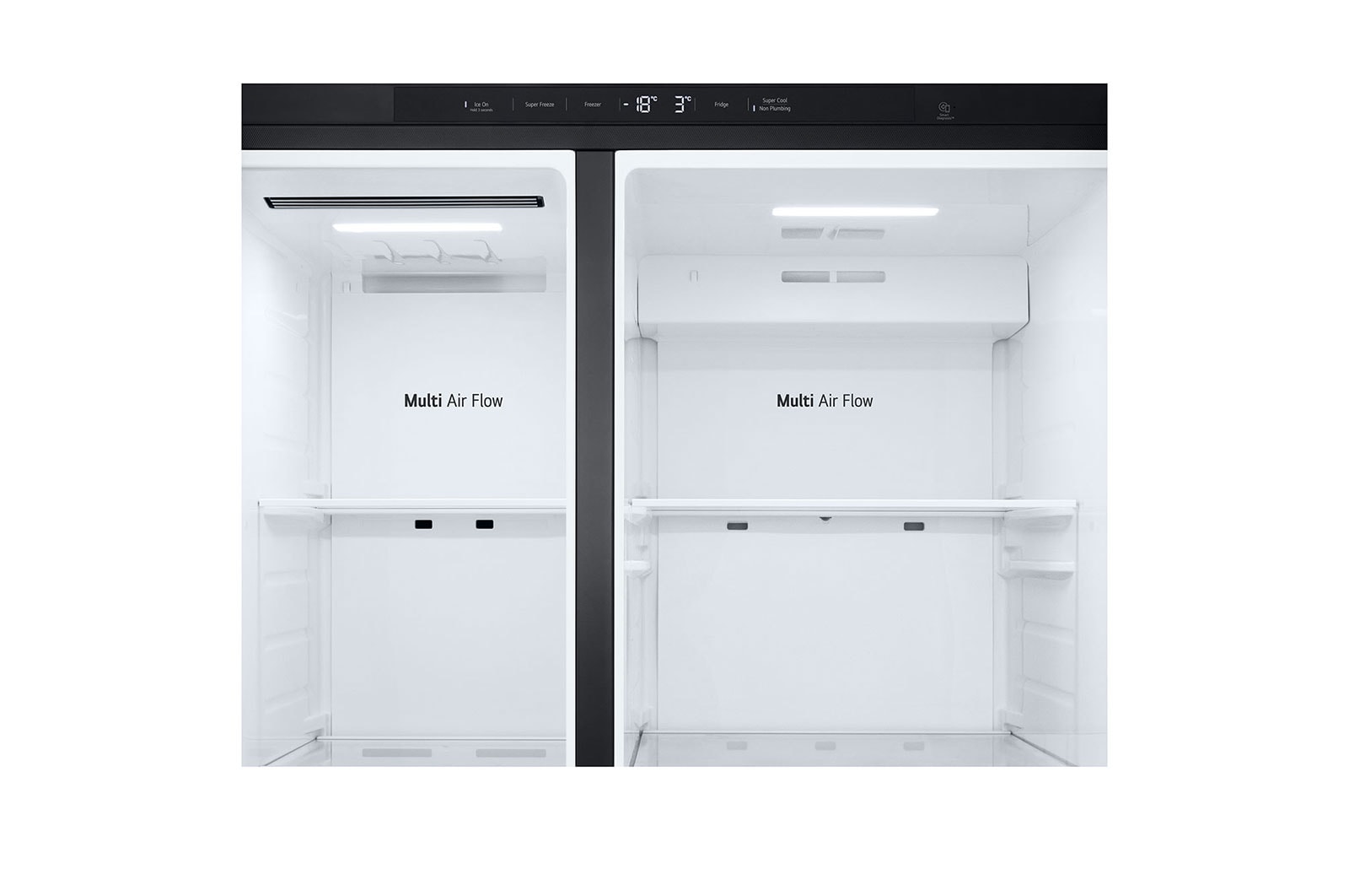 LG Side-by-Side avec distributeur de glace, glace pilée et eau | Capacité 641 litres | Classe d'efficacité énergétique E | Réservoir d'eau interne 4L | Essence Matte Black | GSLC41EPPE, GSLC41EPPE