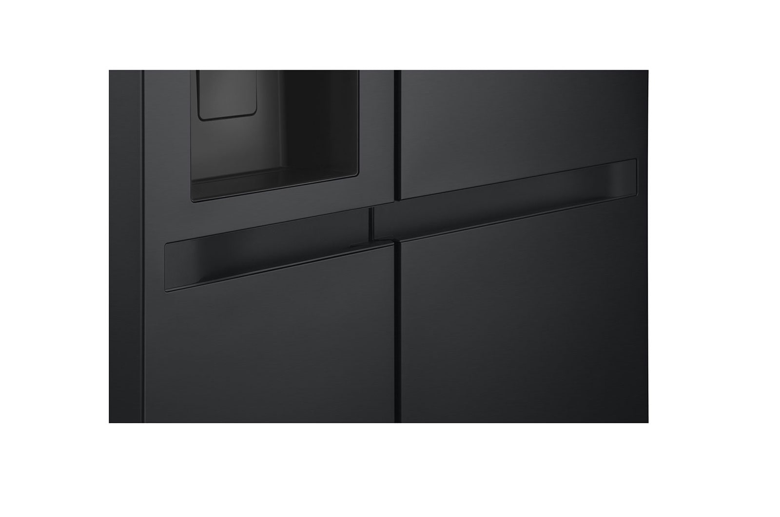 LG Side-by-Side avec distributeur de glace, glace pilée et eau | Capacité 641 litres | Classe d'efficacité énergétique E | Réservoir d'eau interne 4L | Essence Matte Black | GSLC41EPPE, GSLC41EPPE