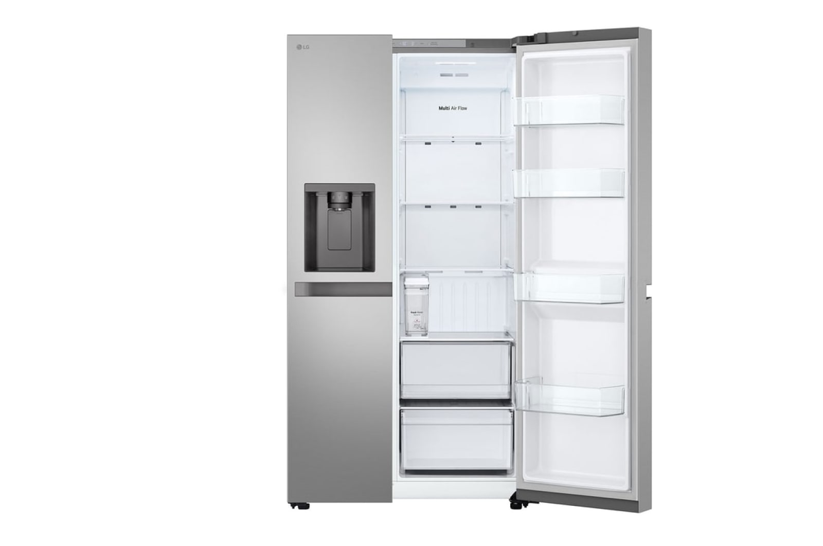 LG Réfrigérateur side-by-side (E, 641L, 189,1 cm de haut) avec distributeur de glaçons, de glace pilée et d'eau & réservoir d'eau interne | GSLC41PYPE, GSLC41PYPE