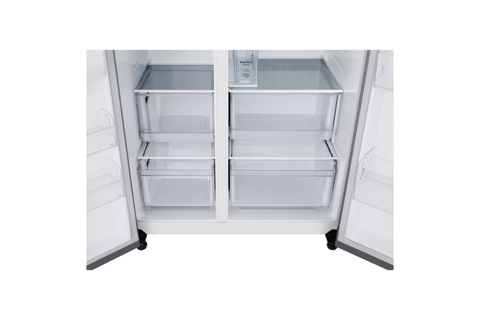 LG Réfrigérateur side-by-side (E, 641L, 189,1 cm de haut) avec distributeur de glaçons, de glace pilée et d'eau & réservoir d'eau interne | GSLC41PYPE, GSLC41PYPE