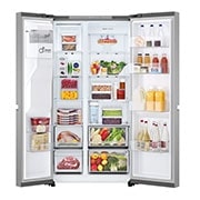 LG Réfrigérateur side-by-side (E, 641L, 189,1 cm de haut) avec distributeur de glaçons, de glace pilée et d'eau & réservoir d'eau interne | GSLC41PYPE, GSLC41PYPE