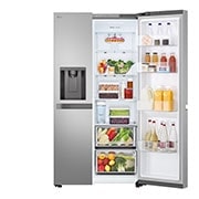 LG Réfrigérateur side-by-side (E, 641L, 189,1 cm de haut) avec distributeur de glaçons, de glace pilée et d'eau & réservoir d'eau interne | GSLC41PYPE, GSLC41PYPE