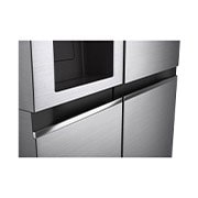 LG Side-by-Side avec distributeur de glaçons, de glace pilée et d'eau | Capacité de 635 litres | Réservoir d'eau interne 4L | Platine Argent | GSLV71PZTE, GSLV71PZTE