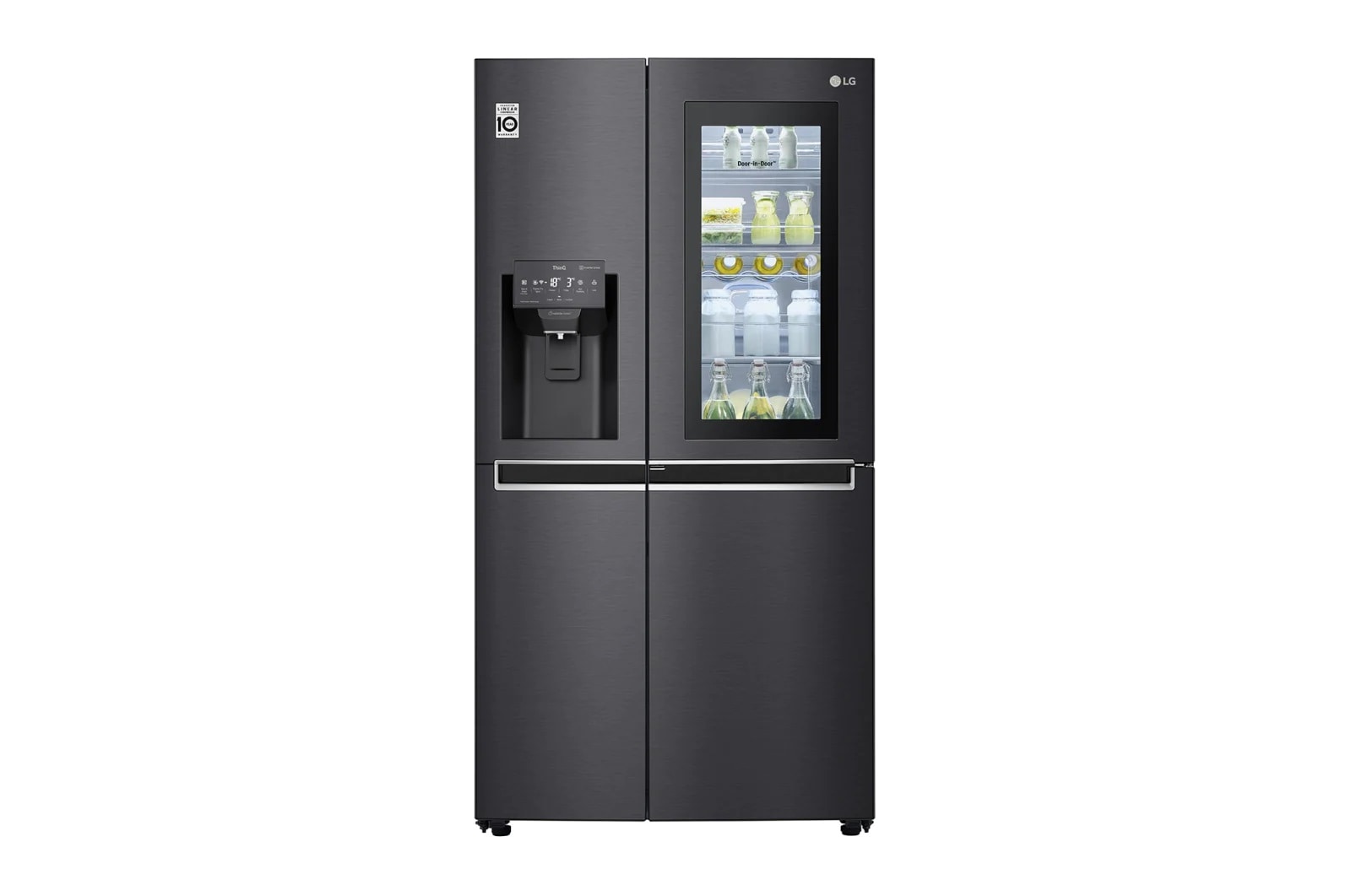 Vue avant de Réfrigérateur Américain Side by Side avec InstaView Door-in-Door™ | Capacité de 625 litres | Distributeur de glace, de glace pilée et d&#39;eau | DoorCooling&#43;™ | ThinQ® GSX961MCCE