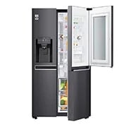 LG Réfrigérateur Américain Side by Side avec InstaView Door-in-Door™ | Capacité de 625 litres | Distributeur de glace, de glace pilée et d'eau | DoorCooling+™ | ThinQ®, GSX961MCCE