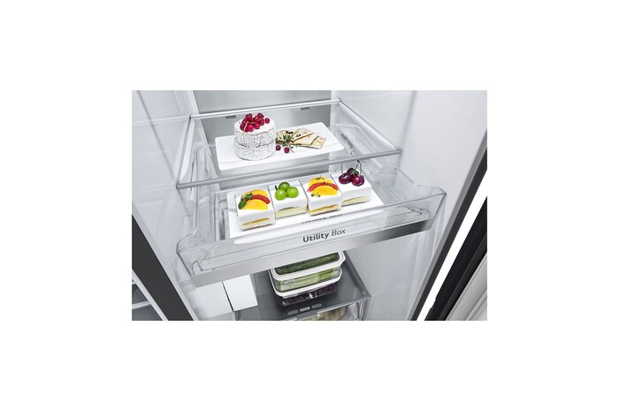 LG Réfrigérateur Américain | InstaView Door-in-Door™ | 628 L | Silencieux 35 dB, GSXE90EVDD