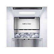 LG Side-by-Side avec InstaView Door-in-Door® | Boules de glace Craft | Distributeur de glace, glace pilée et eau | Capacité de 635 litres | Classe d'efficacité énergétique E | Raccordement fixe à l'eau | Brushed Steel | GSXV90BSDE, GSXV90BSDE