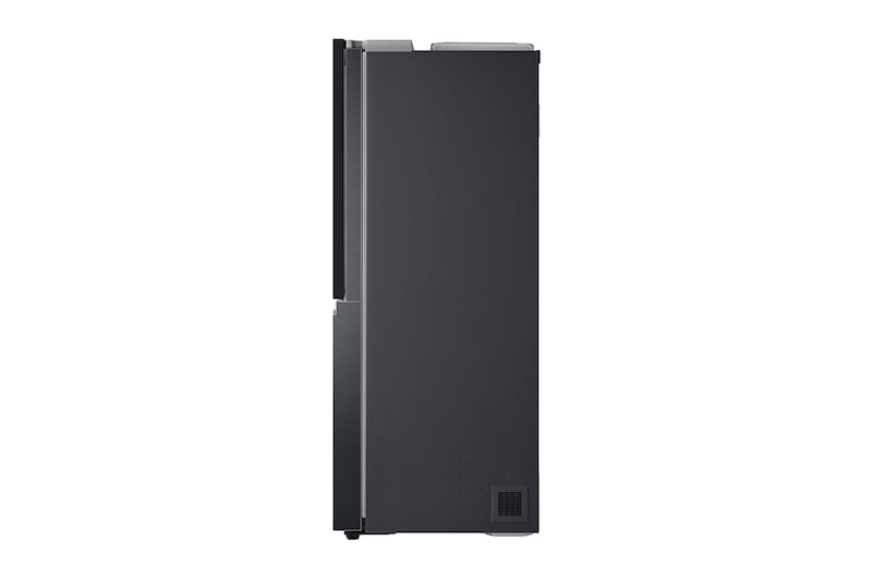 LG Side-by-Side avec InstaView Door-in-Door® | Distributeur de glace, de glace pilée et d'eau | Capacité de 635 litres | Classe d'efficacité énergétique E | Raccordement fixe à l'eau | Matte Black Steel | GSXV90MCAE, GSXV90MCAE