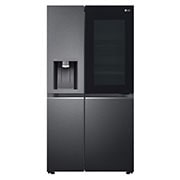 LG Side-by-Side avec InstaView Door-in-Door® | Distributeur de glace, de glace pilée et d'eau | Capacité de 635 litres | Classe d'efficacité énergétique E | Raccordement fixe à l'eau | Matte Black Steel | GSXV90MCAE, GSXV90MCAE