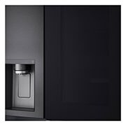 LG Side-by-Side avec InstaView Door-in-Door® | Distributeur de glace, de glace pilée et d'eau | Capacité de 635 litres | Classe d'efficacité énergétique E | Raccordement fixe à l'eau | Matte Black Steel | GSXV90MCAE, GSXV90MCAE