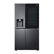 LG Side-by-Side avec InstaView Door-in-Door® | Distributeur de glace, de glace pilée et d'eau | Capacité de 635 litres | Classe d'efficacité énergétique E | Raccordement fixe à l'eau | Matte Black Steel | GSXV90MCDE, GSXV90MCDE