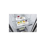 LG Side-by-Side avec InstaView Door-in-Door® | Distributeur de glace, de glace pilée et d'eau | Capacité de 635 litres | Classe d'efficacité énergétique E | Raccordement fixe à l'eau | Matte Black Steel | GSXV90MCDE, GSXV90MCDE