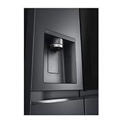 LG Side-by-Side avec InstaView Door-in-Door® | Distributeur de glace, de glace pilée et d'eau | Capacité de 635 litres | Classe d'efficacité énergétique E | Raccordement fixe à l'eau | Matte Black Steel | GSXV90MCDE, GSXV90MCDE