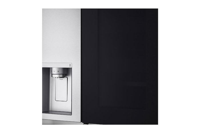 LG Side-by-Side avec InstaView Door-in-Door® | Distributeurs de glace, glace pilée et eau | Capacité de 635 litres | Classe d'efficacité énergétique E | Réservoir d'eau interne 4L | acier brossé | GSXV91BSAE, GSXV91BSAE