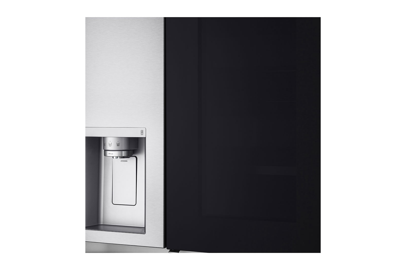LG Side-by-Side avec InstaView Door-in-Door® | Distributeurs de glace, glace pilée et eau | Capacité de 635 litres | Classe d'efficacité énergétique E | Réservoir d'eau interne 4L | acier brossé | GSXV91BSAE, GSXV91BSAE