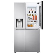 LG Side-by-Side avec InstaView Door-in-Door® | Distributeurs de glace, glace pilée et eau | Capacité de 635 litres | Classe d'efficacité énergétique E | Réservoir d'eau interne 4L | acier brossé | GSXV91BSAE, GSXV91BSAE