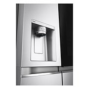 LG Side-by-Side avec InstaView Door-in-Door® | Distributeurs de glace, glace pilée et eau | Capacité de 635 litres | Classe d'efficacité énergétique E | Réservoir d'eau interne 4L | acier brossé | GSXV91BSAE, GSXV91BSAE