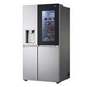LG Side-by-Side avec InstaView Door-in-Door® | Distributeurs de glace, glace pilée et eau | Capacité de 635 litres | Classe d'efficacité énergétique E | Réservoir d'eau interne 4L | acier brossé | GSXV91BSAE, GSXV91BSAE