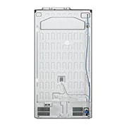 LG Side-by-Side avec InstaView Door-in-Door ™ | Distributeur de glace, glace pilée et eau | Capacité 635 litres | Réservoir d'eau interne 4L | Platinum Silver, GSXV91PZAE