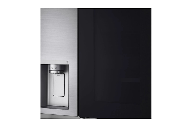 LG Side-by-Side avec InstaView Door-in-Door ™ | Distributeur de glace, glace pilée et eau | Capacité 635 litres | Réservoir d'eau interne 4L | Platinum Silver, GSXV91PZAE