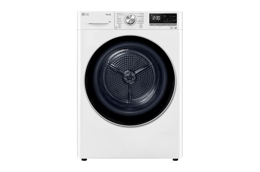 LG Sèche-linge (8 kg, EEK A+++) avec technologie de pompe à chaleur Dual Inverter & condenseur autonettoyant | RT80V9, RT80V9