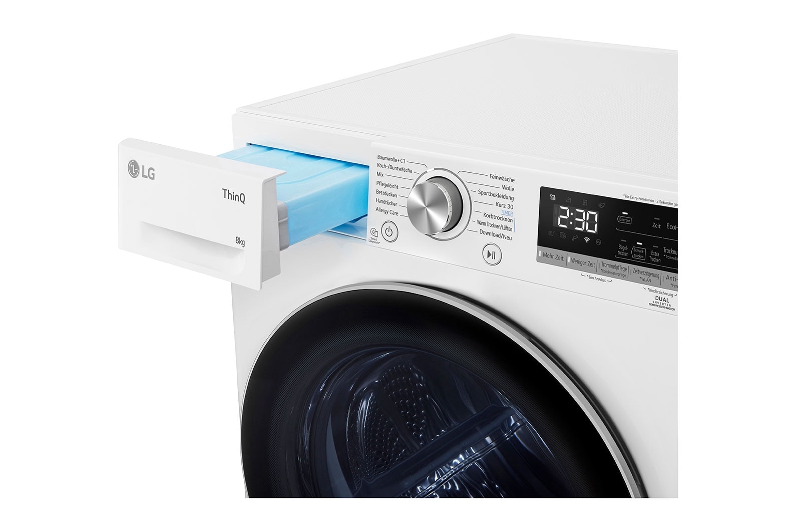 LG Sèche-linge (8 kg, EEK A+++) avec technologie de pompe à chaleur Dual Inverter & condenseur autonettoyant | RT80V9, RT80V9