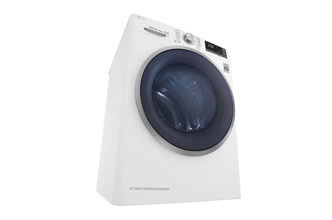 LG Sèche-linge d'une capacité de 8 kg | Classe d'efficacité énergétique A+++ | avec technologie de pompe à chaleur à double onduleur | Blanc | RT8DIH1Q, RT8DIH1Q