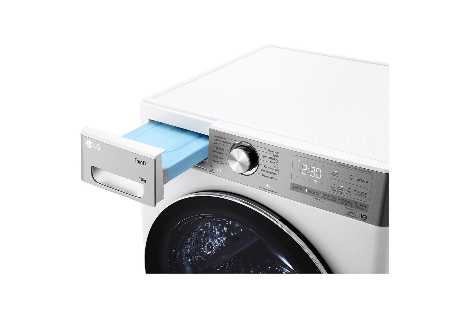 LG Sèche-linge avec technologie de pompe à chaleur Dual Inverter I Condenseur autonettoyant automatique I Capacité de 10 kg I Technologie Smart Pairing I Efficacité énergétique A+++, V9A2XT