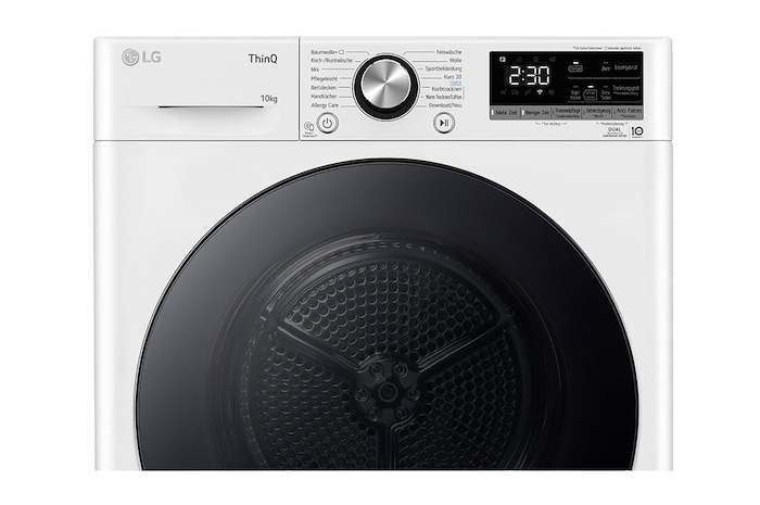 LG Sèche-linge avec technologie de pompe à chaleur Dual Inverter & porte vitrée de sécurité | Condenseur autonettoyant automatique | Capacité de 10 kg | Fonction Wi-Fi | EEK A+++ | V9AYXT, V9AYXT