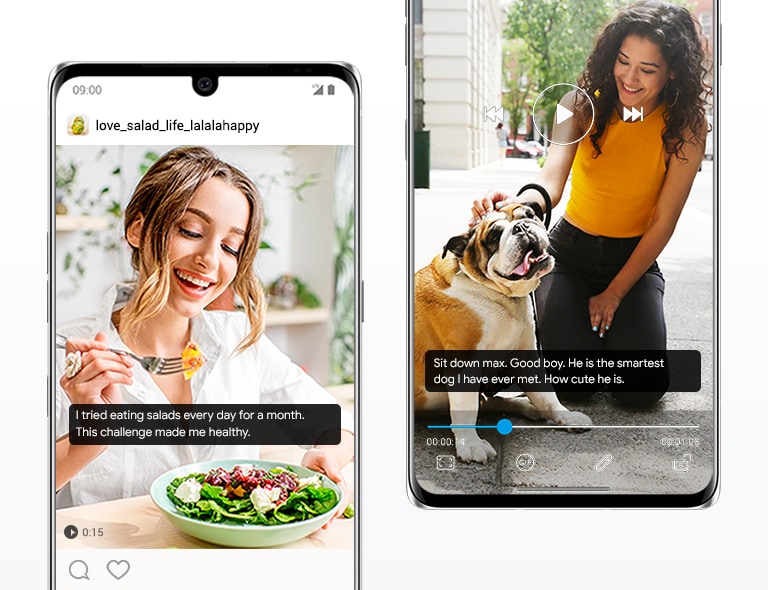 Sous-titres générés en temps réel sur les vidéos diffusées sur les smartphones.