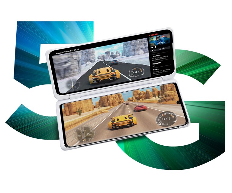 Jeu de course sur un smartphone.