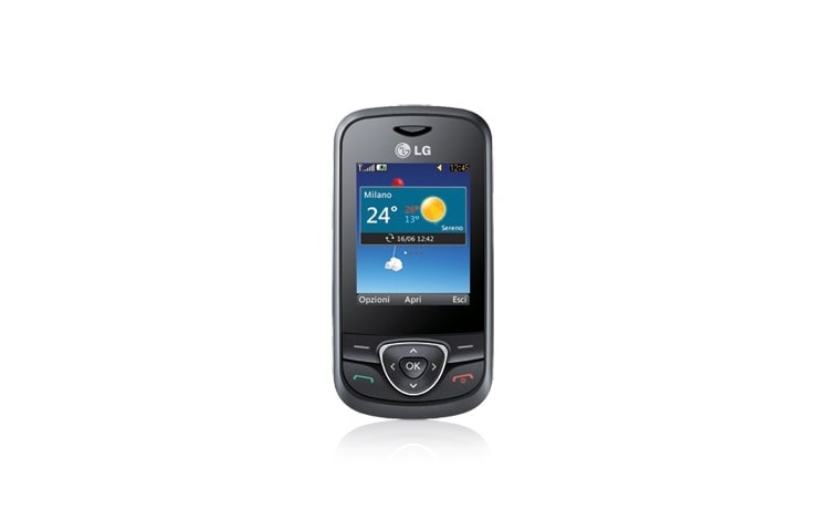 Vue avant de Téléphone portable coulissant avec caméra 2 MP, client SNS, radio FM et lecteur MP3 A200
