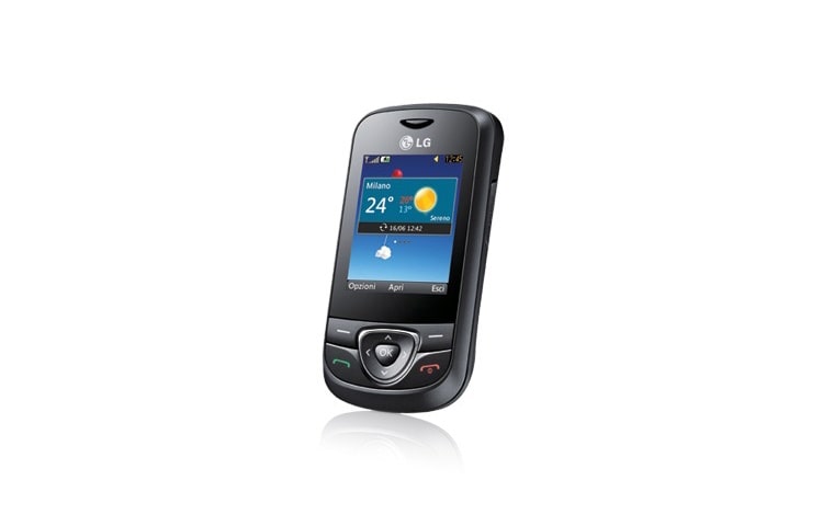 LG Téléphone portable coulissant avec caméra 2 MP, client SNS, radio FM et lecteur MP3, A200
