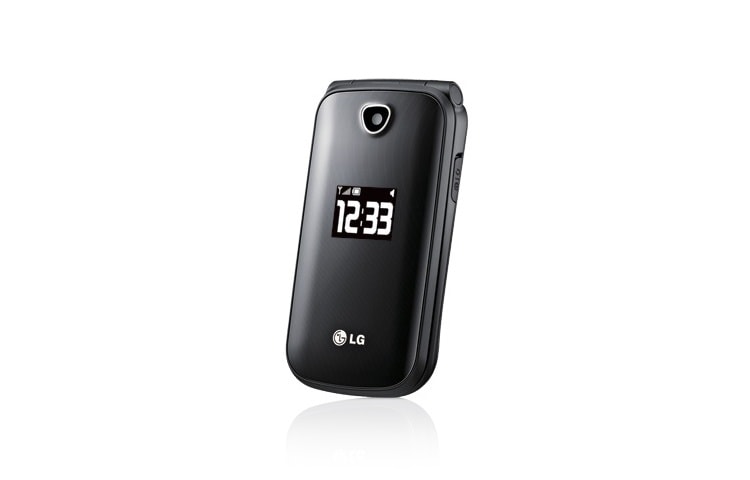 Vue avant de Téléphone portable à clapet avec caméra, Bluetooth 2.1 et client SNS A250