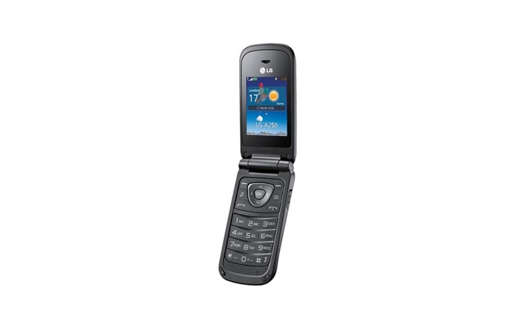 LG Téléphone portable à clapet avec caméra, Bluetooth 2.1 et client SNS, A250