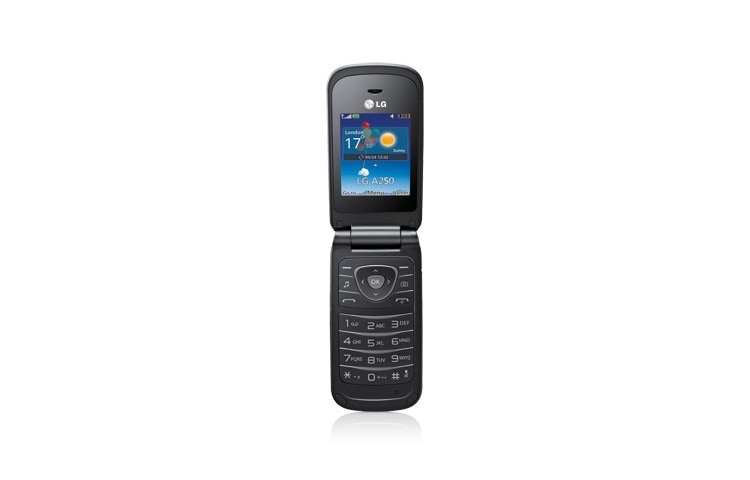 LG Téléphone portable à clapet avec caméra, Bluetooth 2.1 et client SNS, A250
