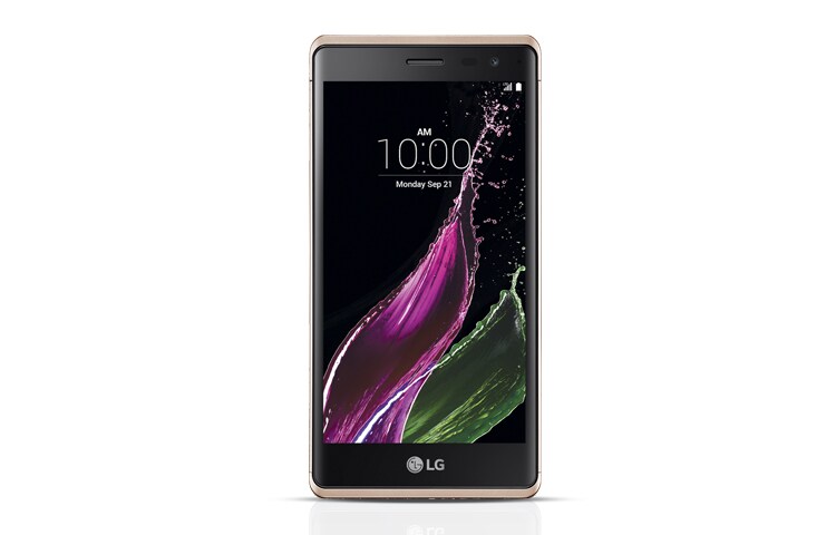 Vue avant de LG Zero Smartphone Android avec 5 pouces incell écran, un coprs en métal et un appareil photo arrière 13 MP H650E