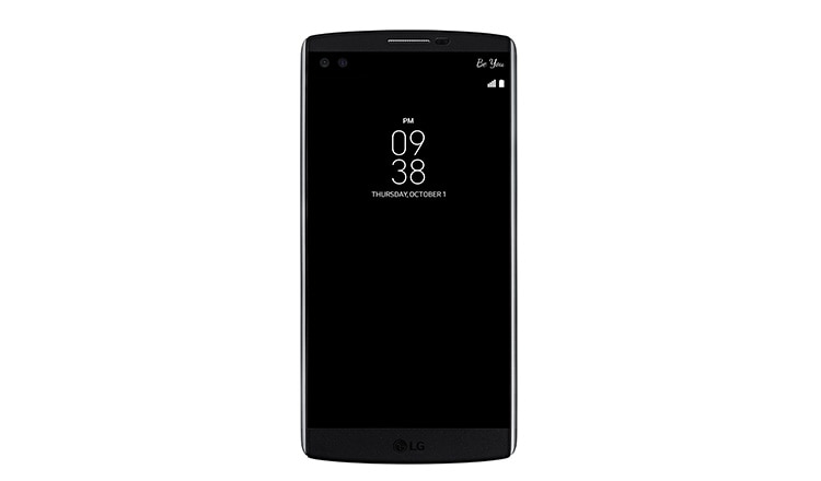 Vue avant de LG V10 Smartphone Android avec 5,7&#34; pouces écran, Android 5.1 et 1,8 GHz processeurhexa core  H960a