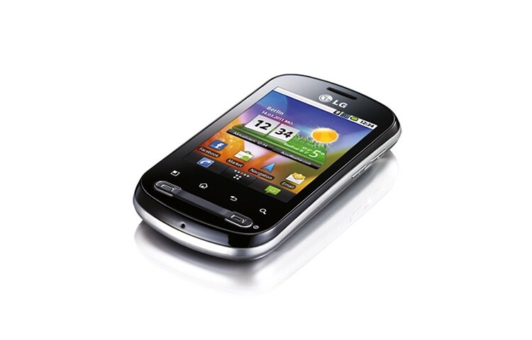 LG OPTIMUS ME Smartphone avec écran tactile capacitif 2,8 pouces (7,11 cm), lecteur MP3, prise jack 3,5 mm, fente Micro-SD pour cartes jusqu'à 32 Go, P350