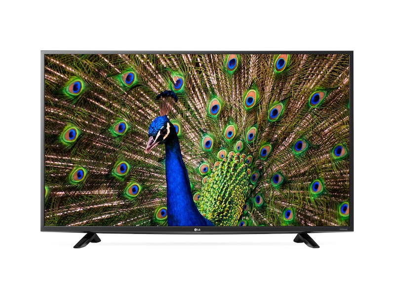Vue avant de  LG 43UF640V - ULTRA TV HD de LG avec une taille d'écran de 43 "Dual Design Métal et webOS 2.0 43UF640V