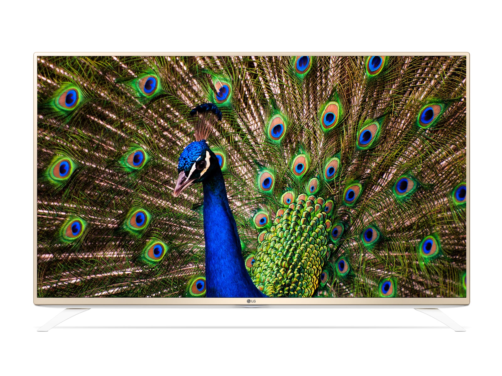 Vue avant de ULTRA HD TV de LG avec une taille d&#39;écran de 49&#34;, webOS 2.0, Metallic Design et ULTRA Surround 49UF690V