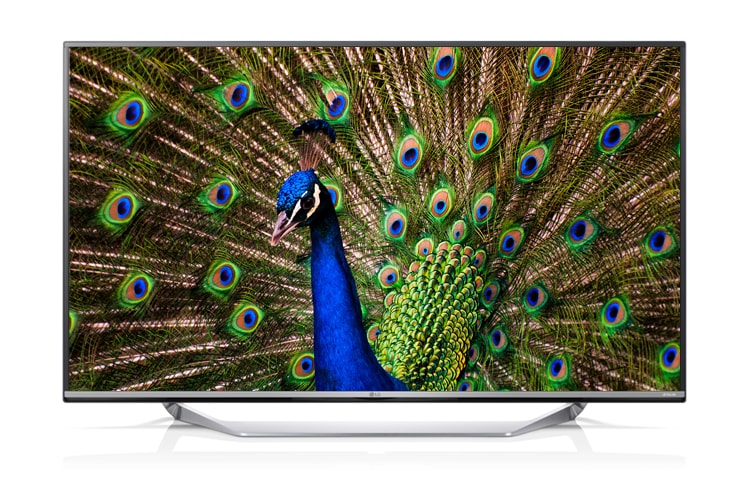 Vue avant de ULTRA HD TV UF776V de LG, avec une diagonale d&#39;écran de 55&#39;&#39; 55UF776V