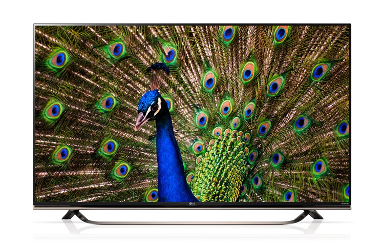 Vue avant de SUPER ULTRA TV HD de LG avec une taille d&#39;écran de 65&#34;, webOS 2.0, le son conçu par Harman Kardon et 4K Color Prime 65UF860V