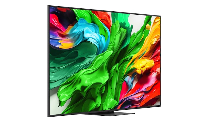 Left-facing side view of LG QNED evo QNED85 TV 