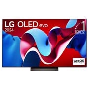 Vue avant de Smart TV OLED77C4 LG OLED evo C4 4K 77 pouces OLED77C49LA