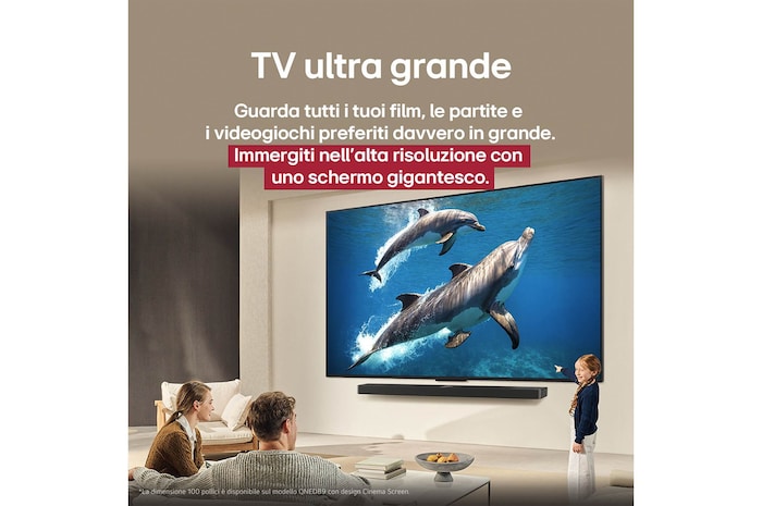 télévision ultra grande