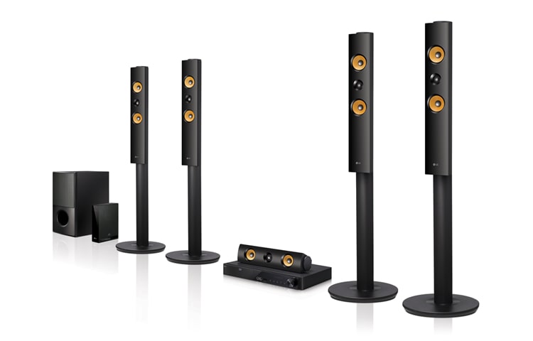 Vue avant de 5.1ch Smart Home Cinema Système de home cinema 3D Blu-ray™ / DVD  LHB755W